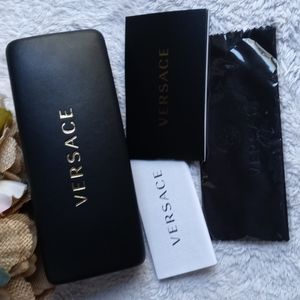 Versace Sunglass Case cleaning cloth and booklets